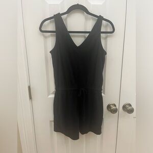 Black Terry cloth swim cover-up romper Old Navy size small